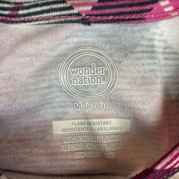 Wonder Nation Girls Set of 2 Nightgown Dresses Burgundy Owl Plaid Sz M 7/8 - Picture 9 of 10